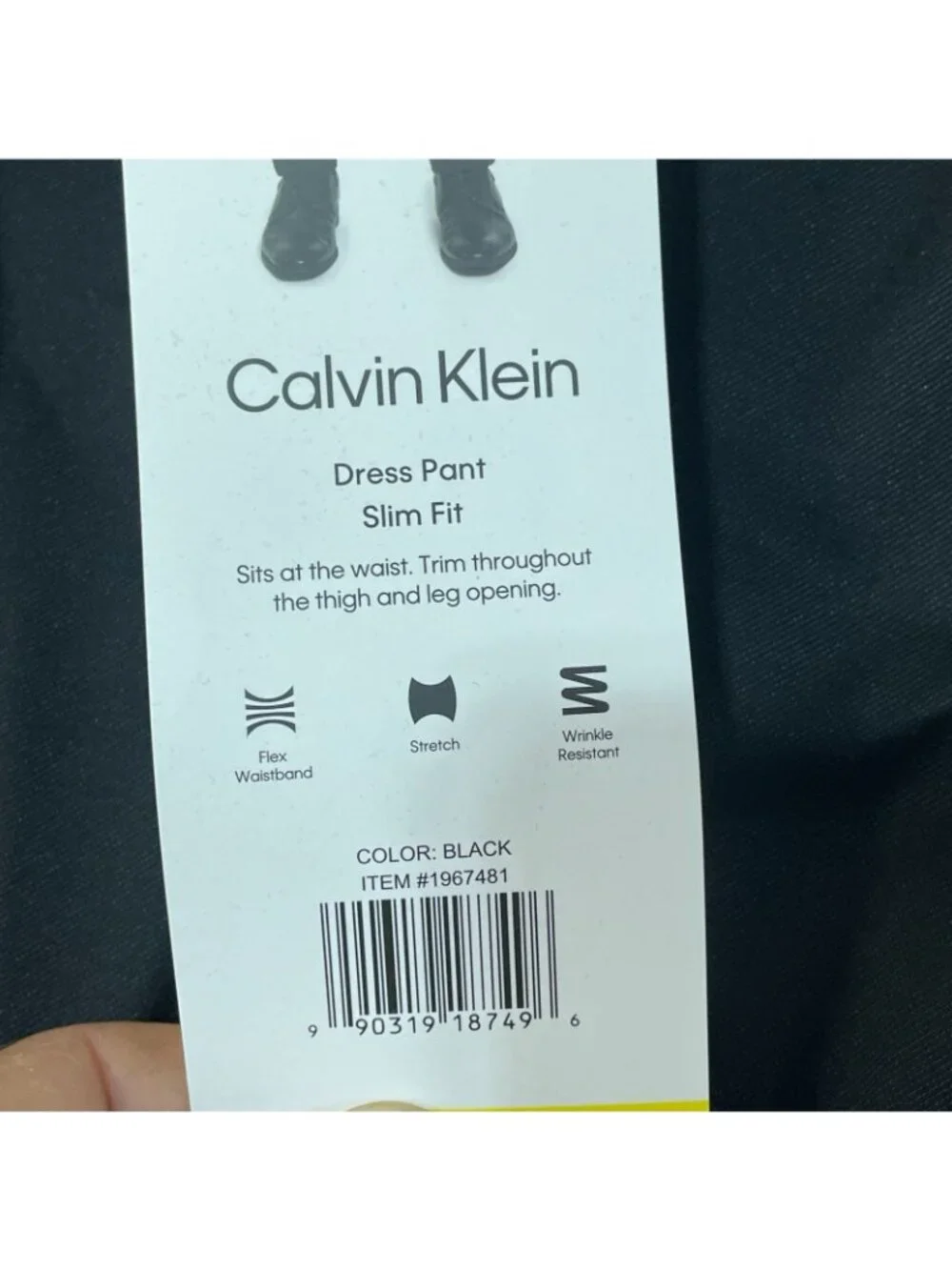 NWT Calvin Klein Slim Fit Men's 32x30 Black Dress Pants